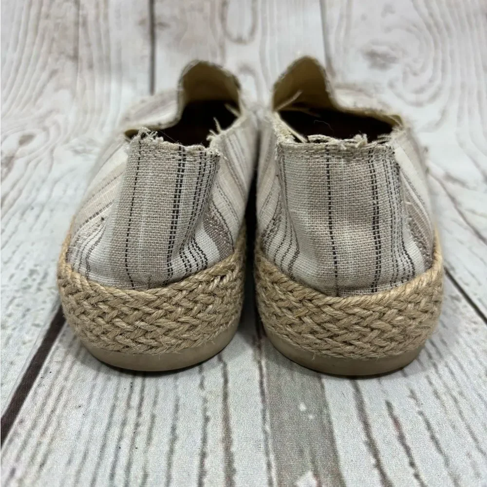 Espirit Women's Noella Espadrille Slip On Taupe Canvas Flats Size 6.5